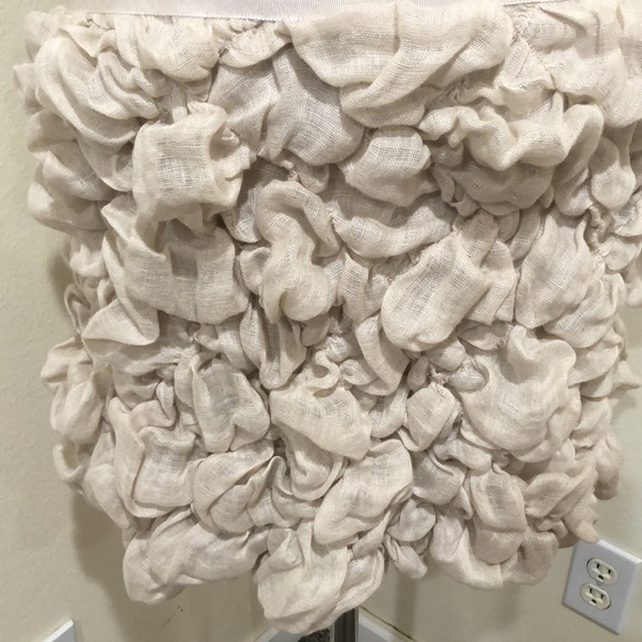 Haute Hippie Dress Size Small Gray Modal Tan Linen Bubble Hem Mini - Picture 3 of 10